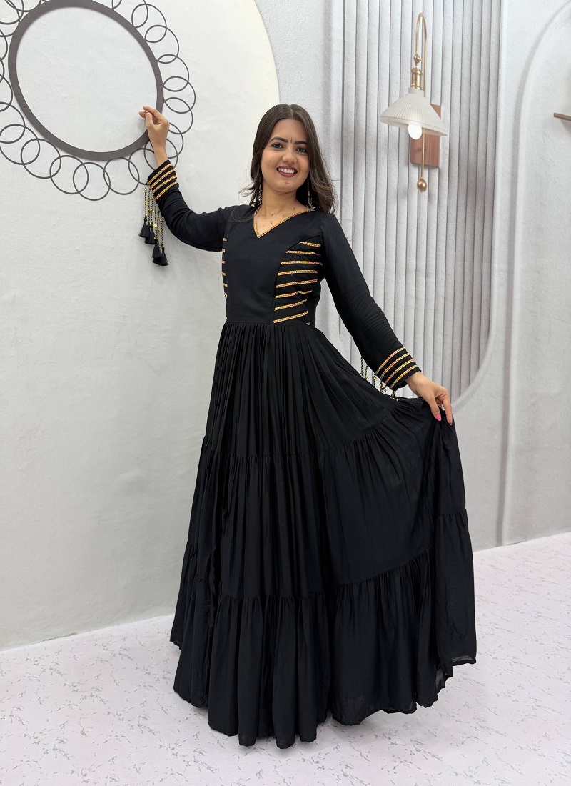 Pc 590 Pure Cotton Navratri Special Gown Collections
